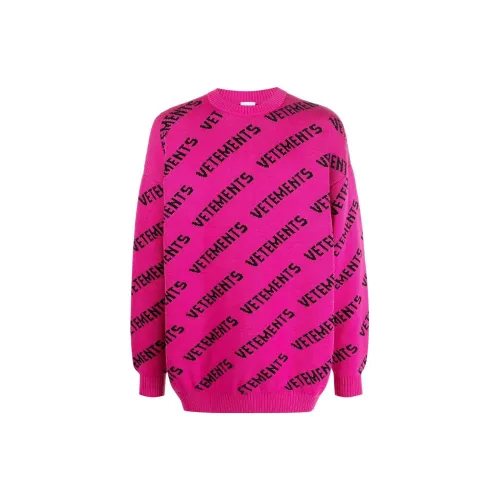 Vetements Sweaters Unisex Pink