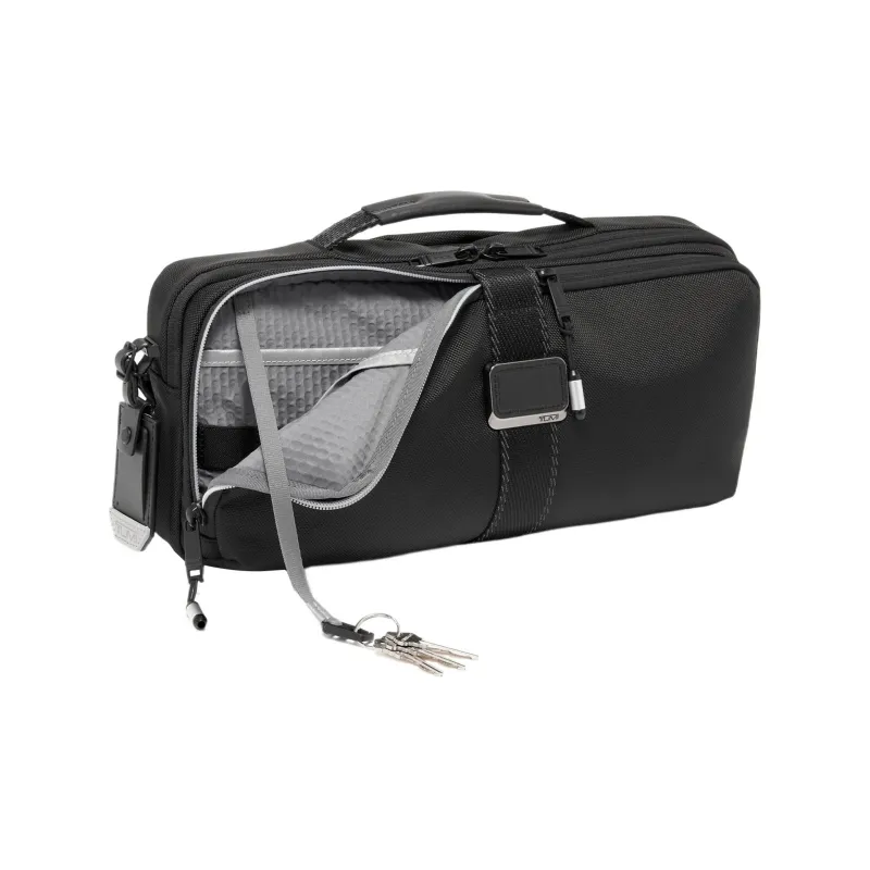 TUMI Alpha Bravo Elastic Nylon Sling Bag Crossbody Bag Shoulder Bag Men's Black-1