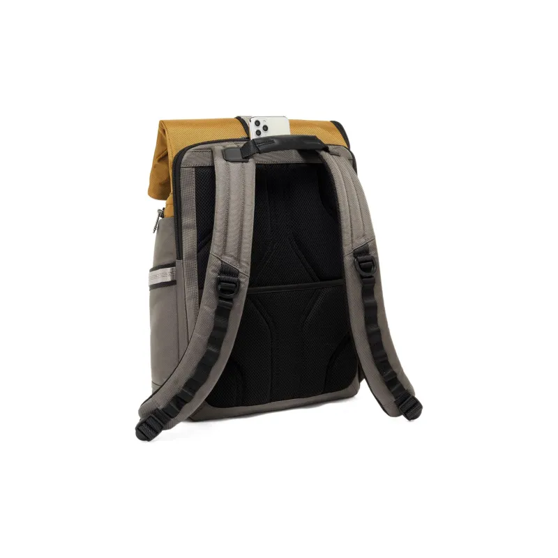 TUMI Alpha Bravo Elastic Nylon Backpack Men's Gold Brown-3