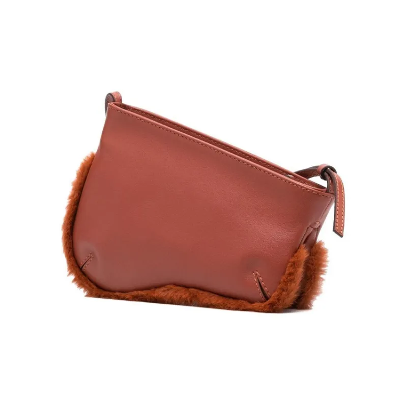 Manu Atelier Calfskin Handbag, Shoulder Bag Women's Brick Red-1