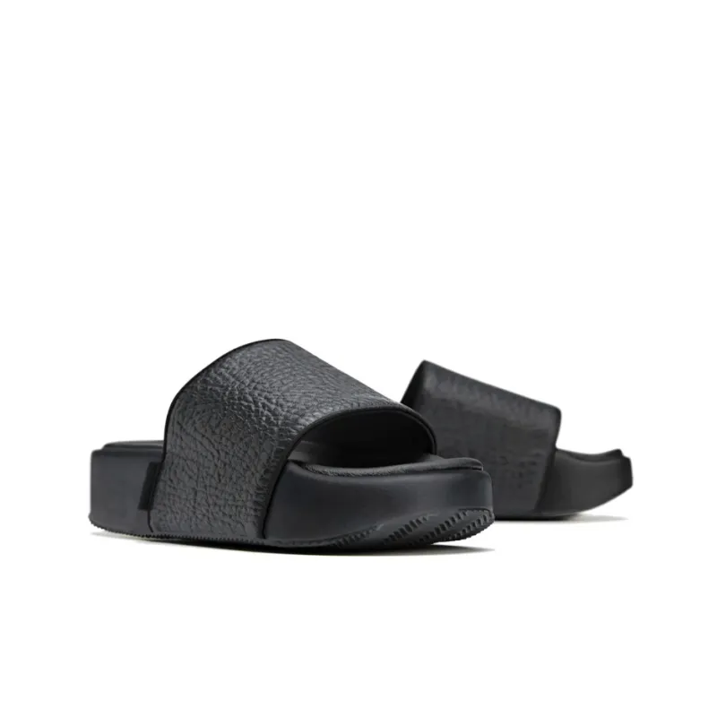 Adidas Y 3 Slides Tumbled Leather Black-1