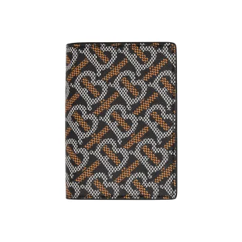 Burberry Leather Card Holder Men's Black/Orange