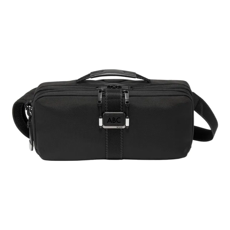 TUMI Alpha Bravo Elastic Nylon Sling Bag Crossbody Bag Shoulder Bag Men's Black-0
