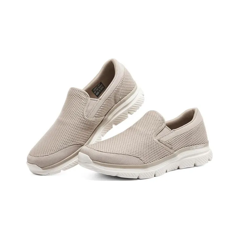 Skechers BURNS 2.0 Cushioned Breathable Lightweight Slip Resistant Low Top Casual Shoes Men's Taupe-2