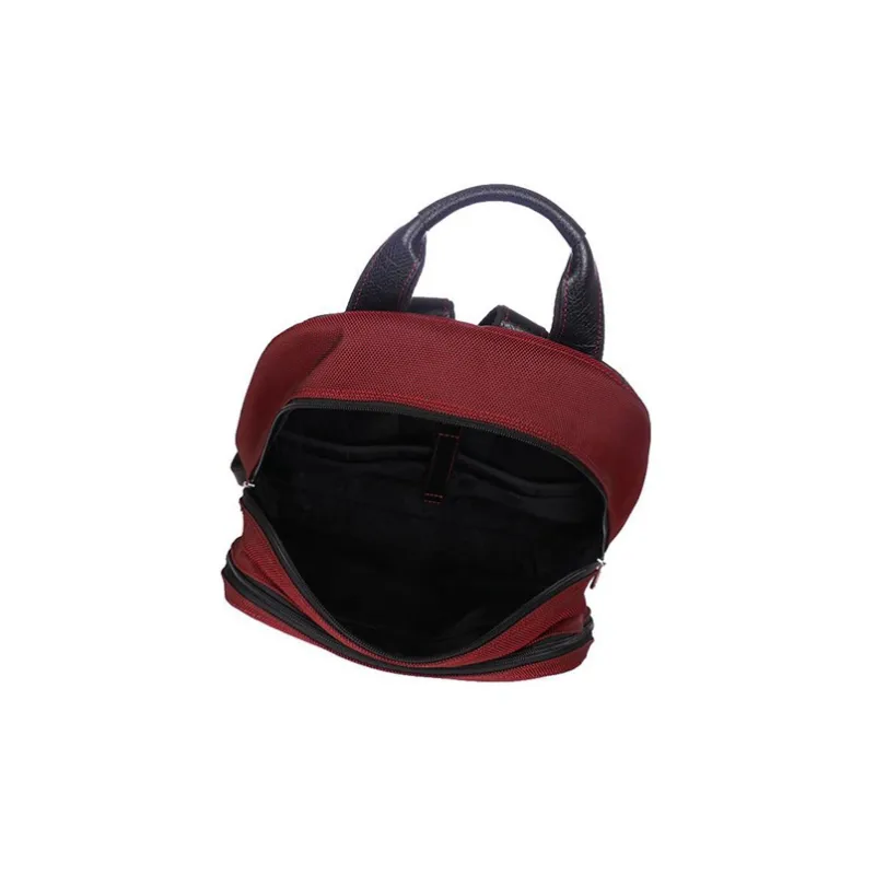 LONGCHAMP Le Foulonné Fabric With Leather Backpack Unisex Dark Red-4