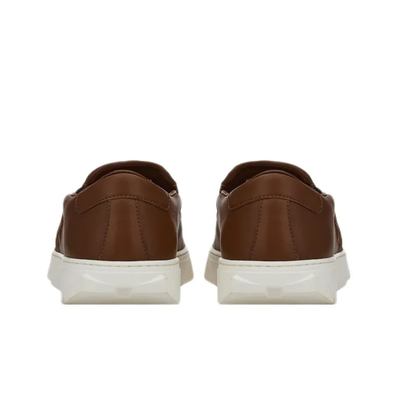 FERRAGAMO Suede-embroidered Slip-on Trainer-3