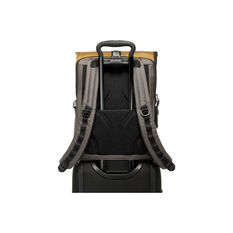TUMI Alpha Bravo Elastic Nylon Backpack Men's Gold Brown-6