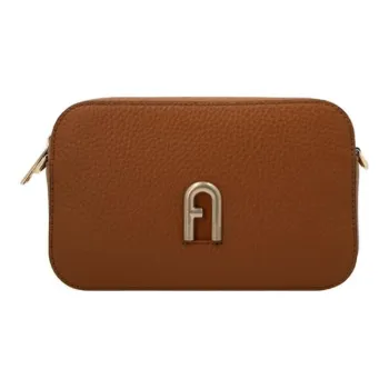 Furla Primula Leather Shoulder Bag, Crossbody Bag Women's Brown