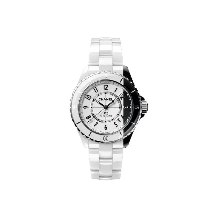 CHANEL Wrist Watch Automatic Mechanical Movement Ceramic Strap White Dial Unisex-0