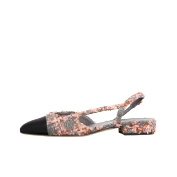 CHANEL Stylish Sandals Women's Black Gray Color