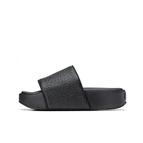 Adidas Y-3 Slides Tumbled Leather Black