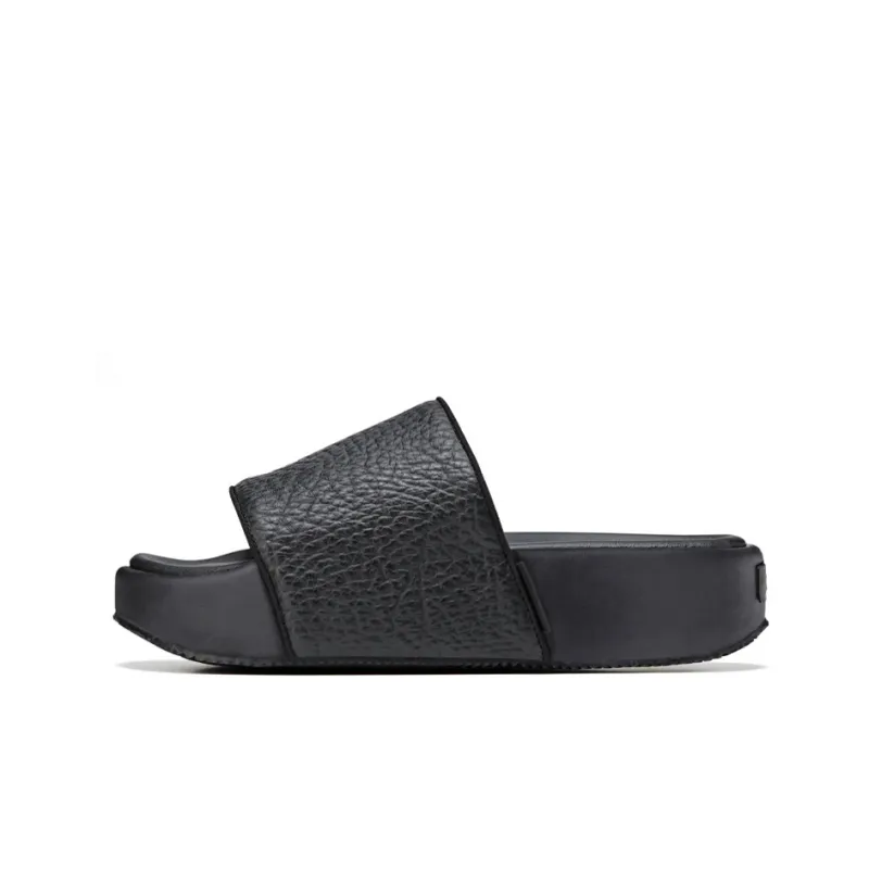 Adidas Y 3 Slides Tumbled Leather Black-0