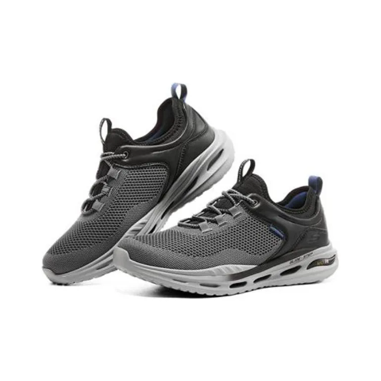 Skechers Arch Fit Series Cushioning Lightweight Low Top Casual Running Shoes Men's Gray Black-2