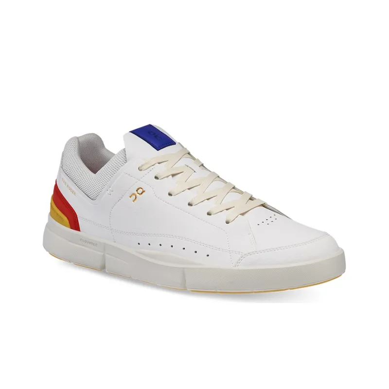 On The Roger Centre Court Casual Shoes Men Low Top White Mustard Yellow-2
