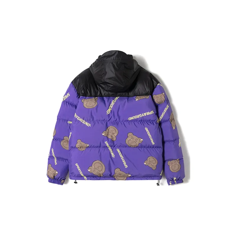 SPRAYGROUND Animal Pattern Stand Collar Loose Fit Thickened Down Jacket Unisex-19