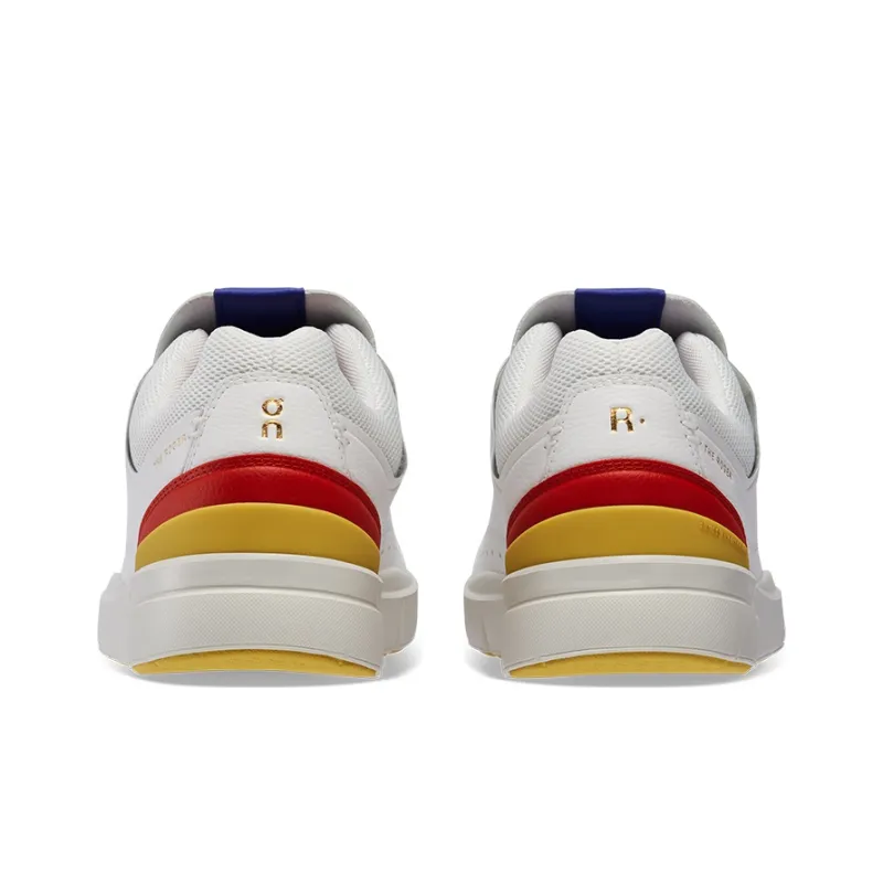 On The Roger Centre Court Casual Shoes Men Low Top White Mustard Yellow-4