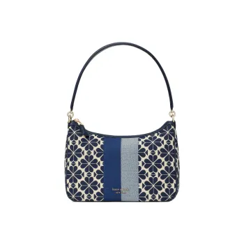 Kate Spade Sam Fabric With Glossy Leather Trimming Shoulder Bag Handbag Shoulder Bag Women's Suit Blue/Multicolor