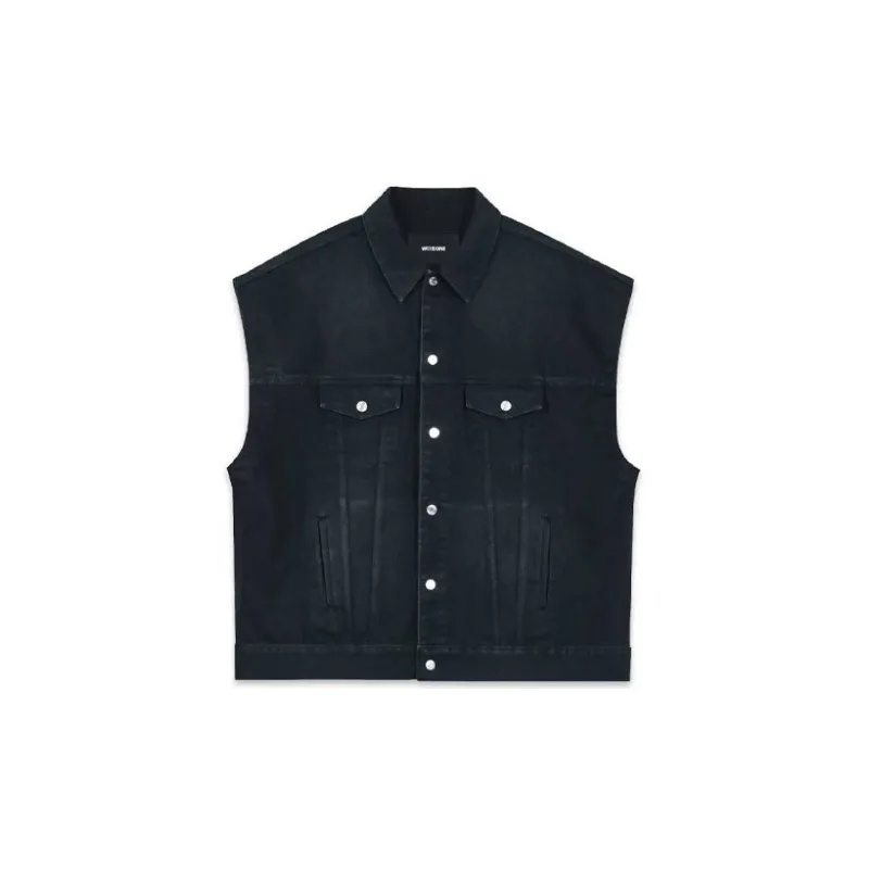WE11DONE FW22 Vest Unisex Black-1