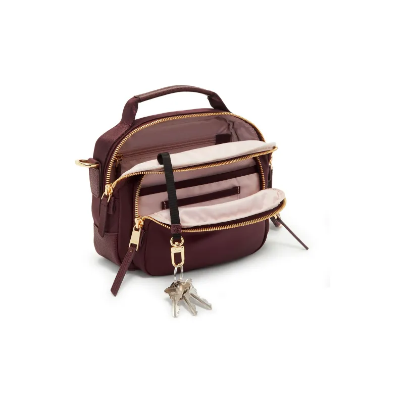 TUMI Voyageur Nylon Handbag Shoulder Bag Crossbody Bag Women's Beet Red-3