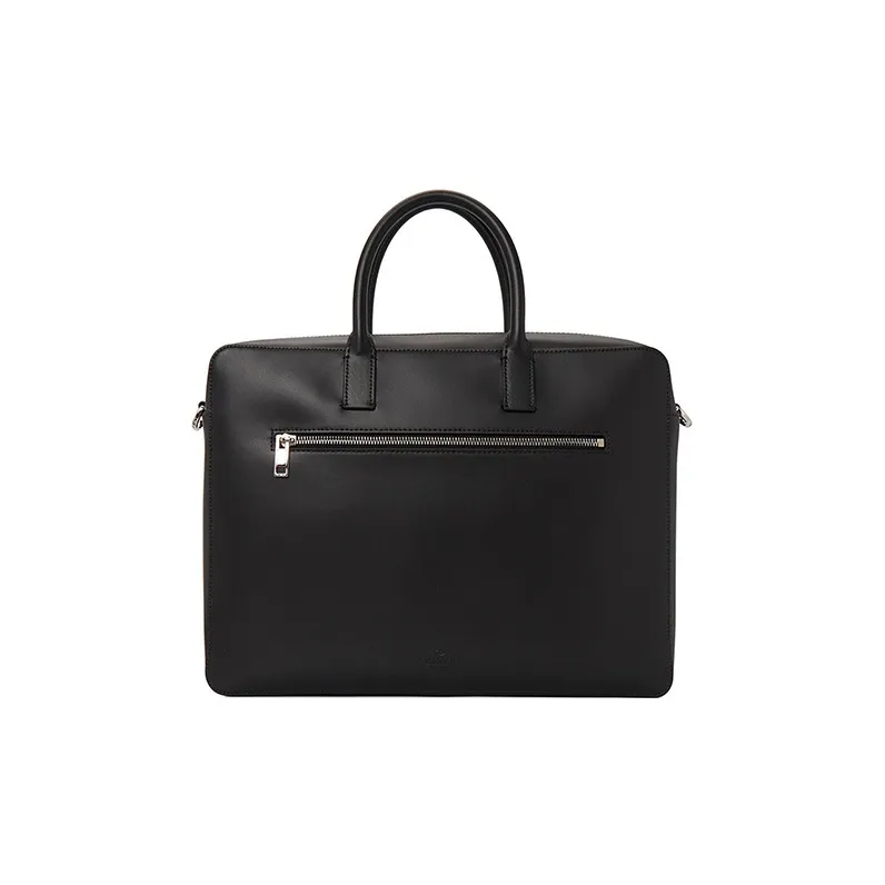 Valentino VLTN Cow Leather Handbag, Shoulder Bag, Crossbody Bag, Briefcase Regular Men's Black-4