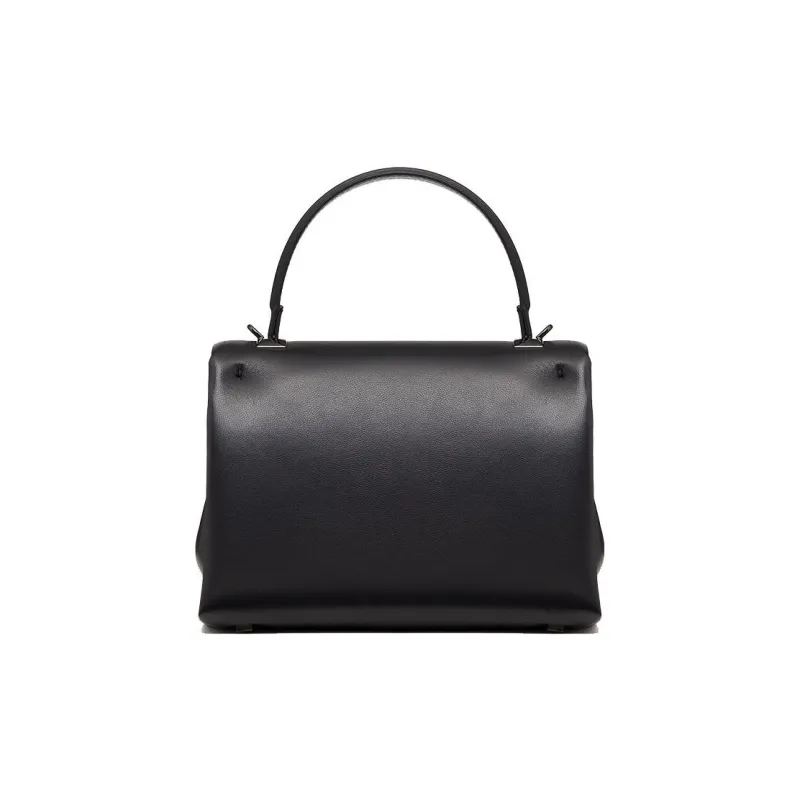 Valentino One Stud Sheepskin Shoulder Bag Crossbody Bag Handbag Mini Women's Black-2