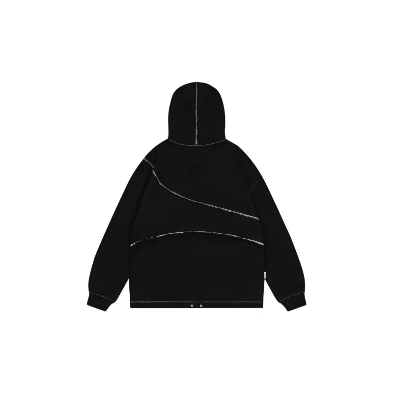 FEAROM Hooded Loose Fit Sweatshirt Unisex Black-1