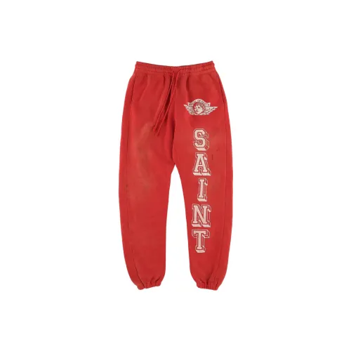 SAINT Mxxxxxx Knitted Sweatpants Men Red