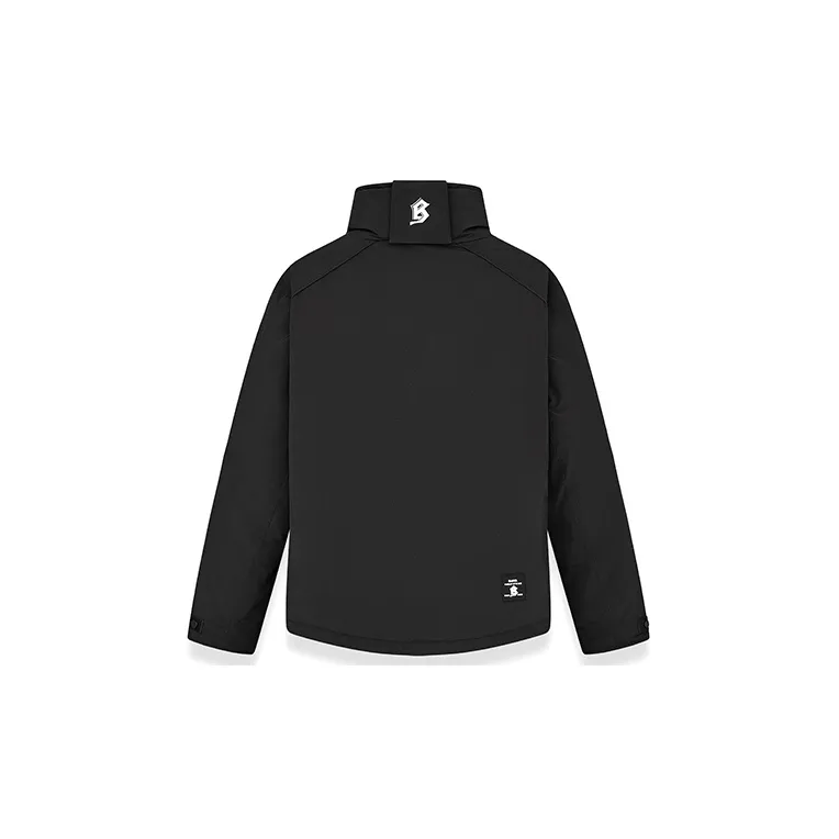 BAGGL Letter Stand Collar Loose Fit Thickened Puffer Jacket Unisex-1