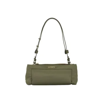 GANNI Nylon Baguette Bag Handbag, Shoulder Bag Women's Army Green