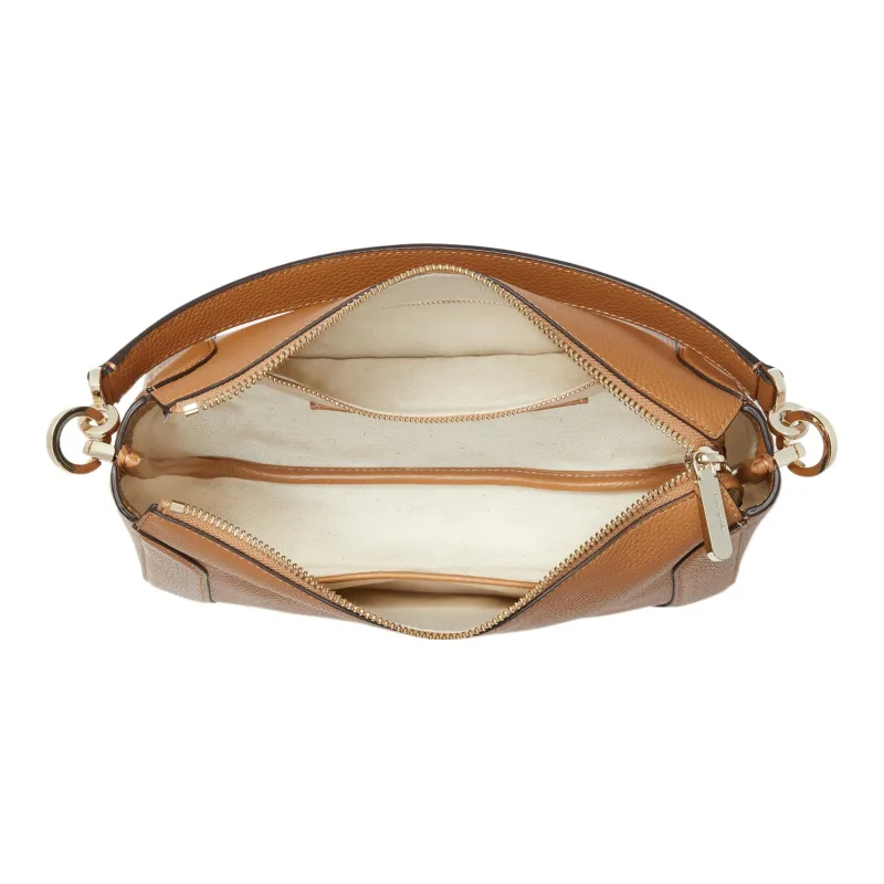 Kate Spade Crush Pebbled Cow Leather Portable Crossbody Bag Shoulder Bag Medium Size Women's Gold Brown-2