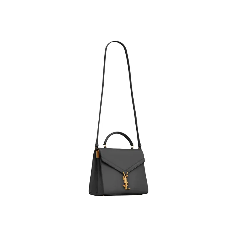 SAINT LAURENT CASSANDRA Calfskin Suede Portable Crossbody Bag Shoulder Bag Medium Size Women's Gray-2