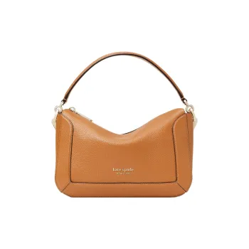 Kate Spade Crush Pebbled Cow Leather Portable Crossbody Bag Shoulder Bag Medium Size Women's Gold Brown
