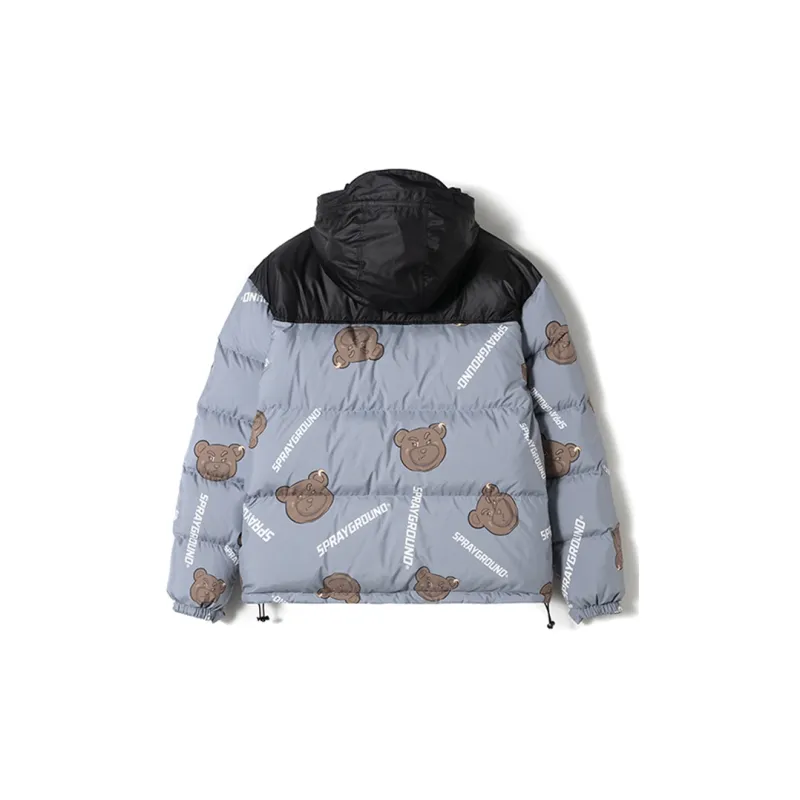 SPRAYGROUND Animal Pattern Stand Collar Loose Fit Thickened Down Jacket Unisex-13