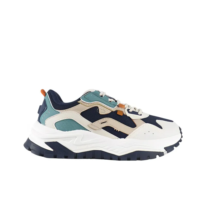 361° Cushioned Anti-Slip And Wear-Resistant Lightweight Low-Top Running Shoes Men's Brown Blue-1