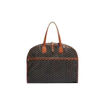 GOYARD MAYFAIR Canvas With Leather Handbag Unisex Brown