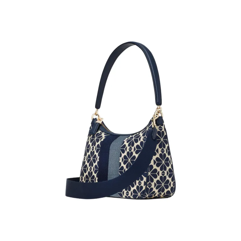 Kate Spade Sam Fabric With Glossy Leather Trimming Shoulder Bag Handbag Shoulder Bag Women's Suit Blue/Multicolor-1