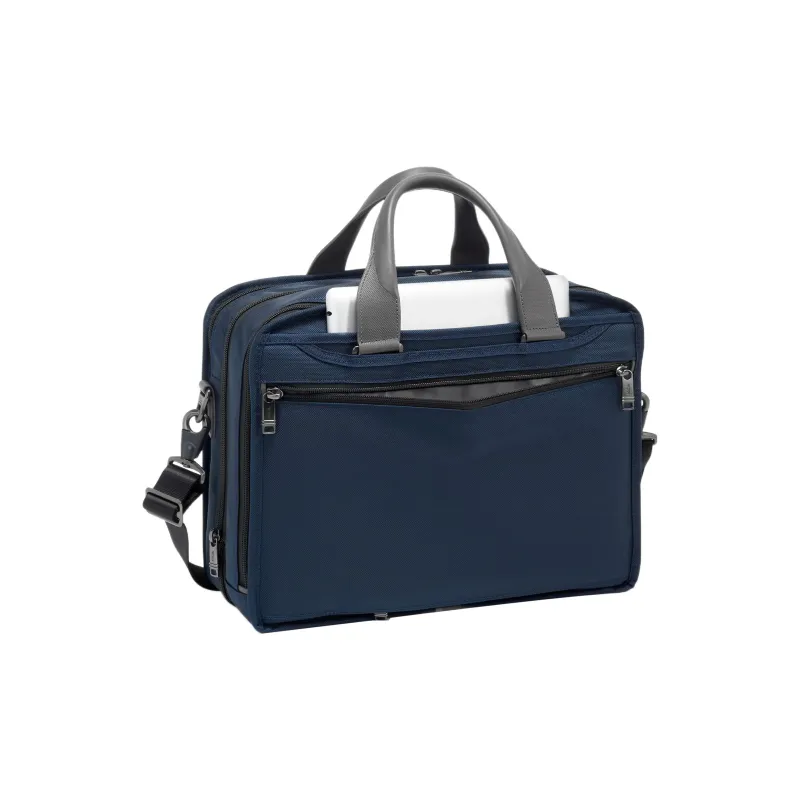 TUMI Laptop Bag Handbag Shoulder Bag Crossbody Bag Men's Marine Blue & Gray-2