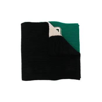 KENZO Logo Patch Knitted Scarf