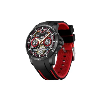 FAIRWHALE Pioneer Collection Men's Red Watch Automatic Mechanical Movement Watch Men's Watches Black Dial