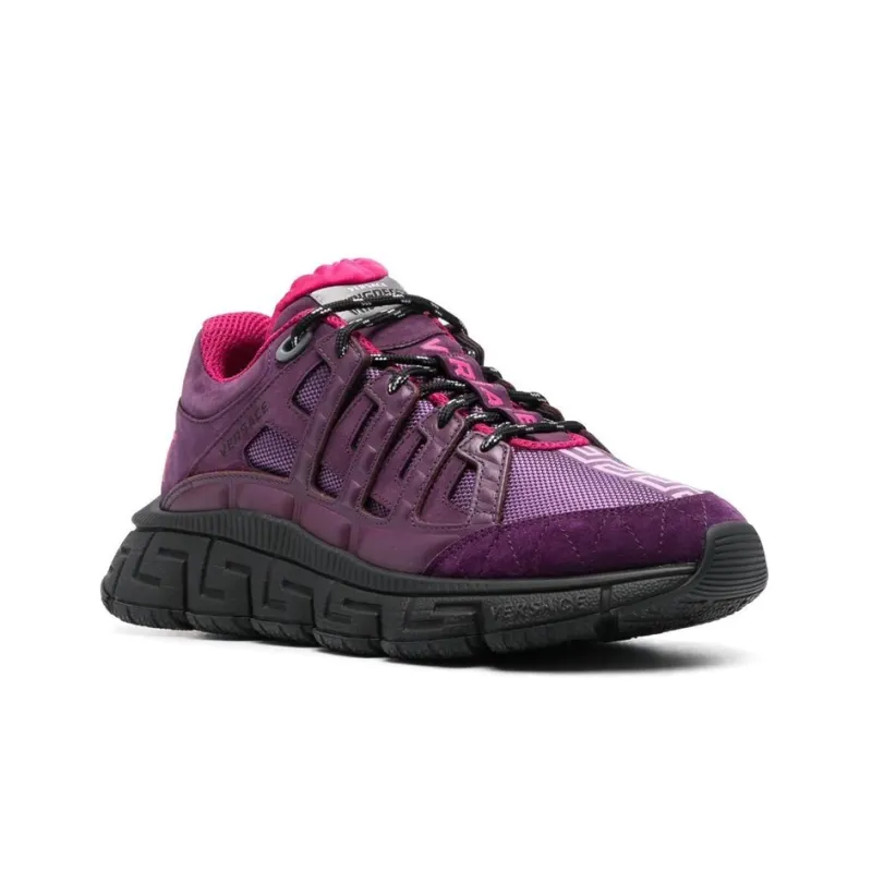 VERSACE Abrasion Resistant Low Top Sports Casual Shoes Men's Purple-1