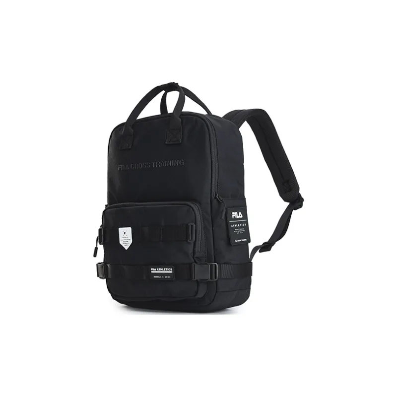 FILA Fabric Laptop Backpack Medium Size Women's Pitch Black-1