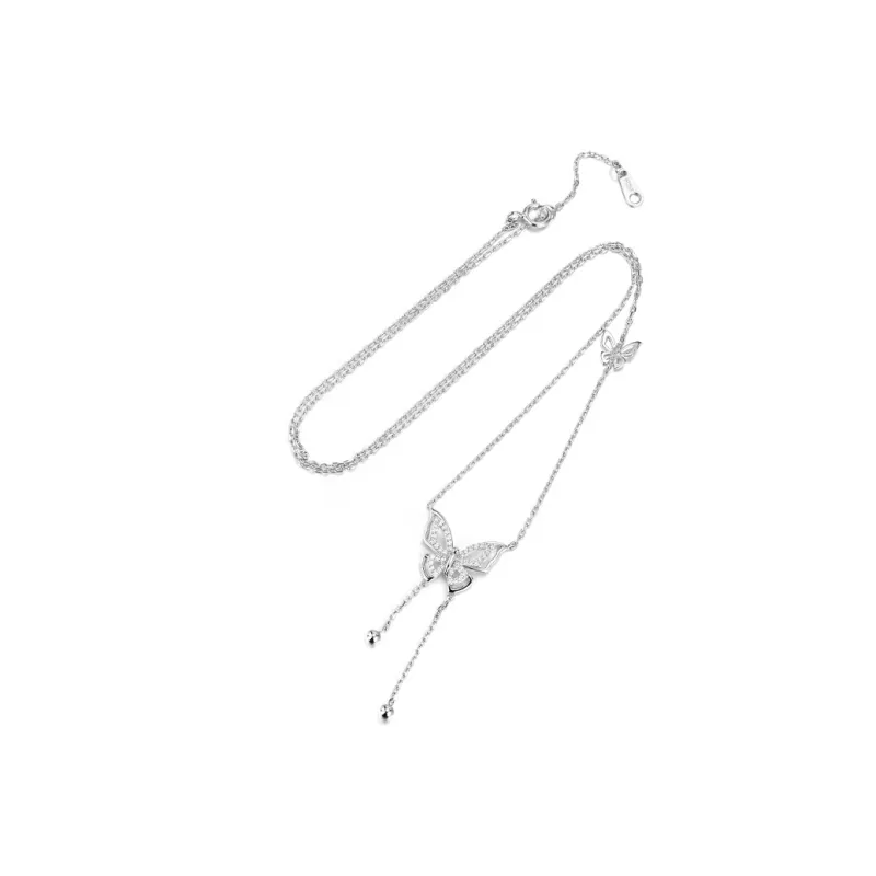 KADER S925 Silver Necklaces Women's Silver White Festival Gift Material Box-2