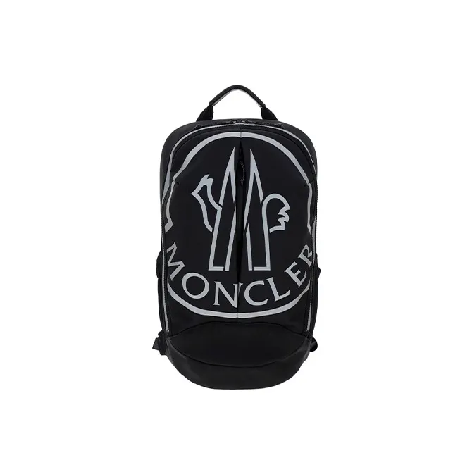 Moncler Cow Leather Backpack Men's Black-0