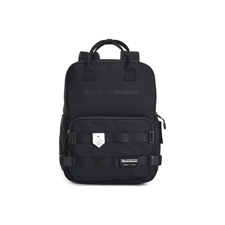 FILA Fabric Laptop Backpack Medium Size Women's Pitch Black-0