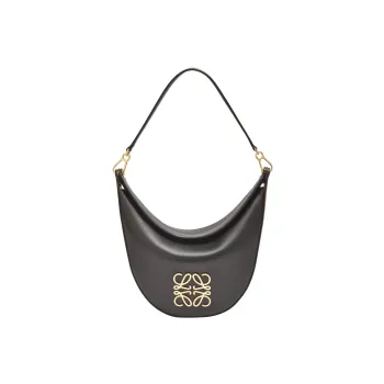 LOEWE Luna Cow Leather Hobo Bag, Handbag, Shoulder Bag Women's Black