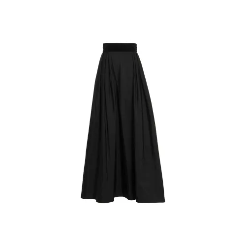 MaxMara Studio Casual Long Skirts Women's Black