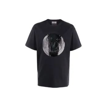 VERSACE JEANS COUTURE Logo Embellished Crewneck T Shirt