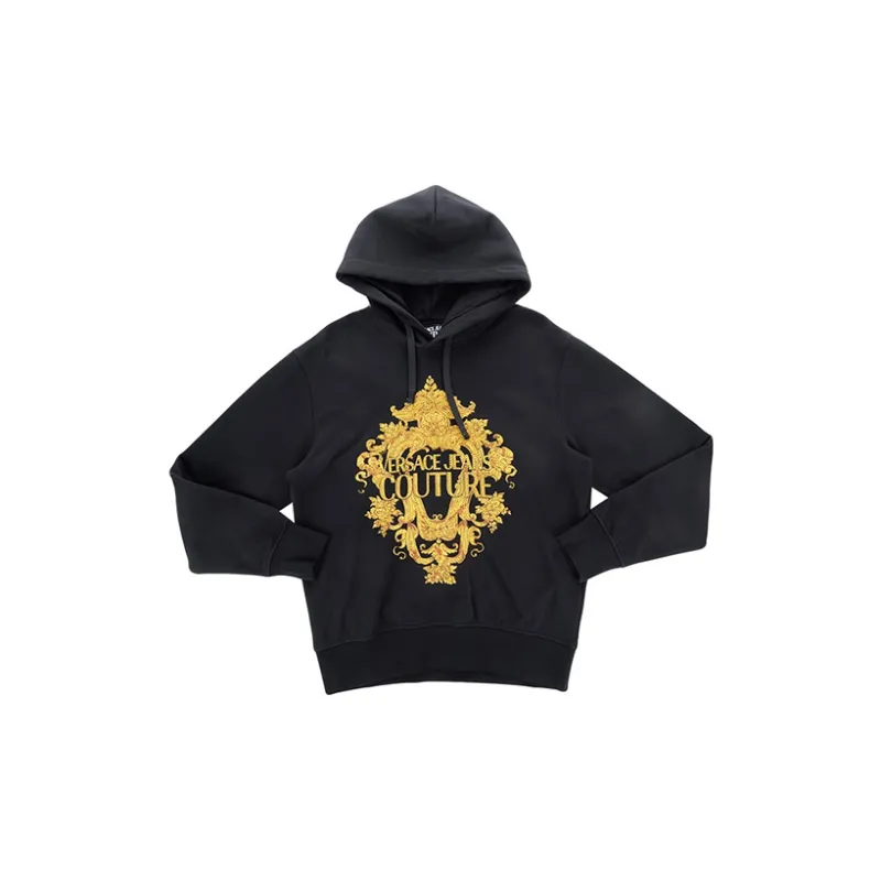 VERSACE JEANS COUTURE Logo Printed Drawstring Hoodie-4