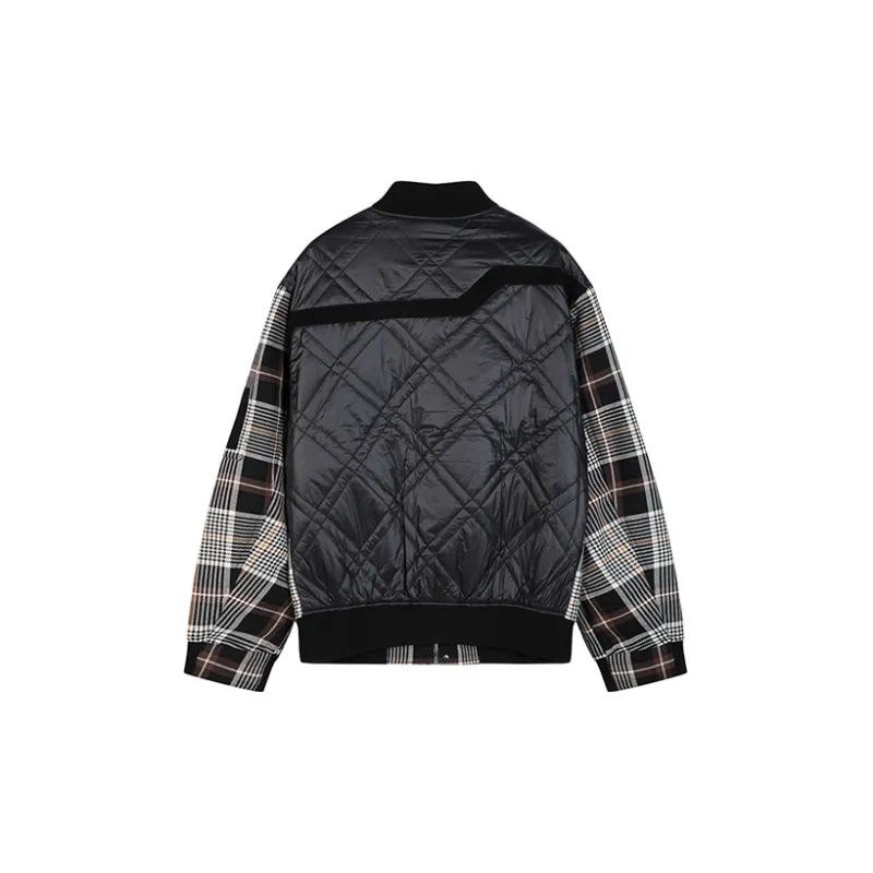 DAVID NAMAN Baseball Jerseys Men Beige Plaid-1