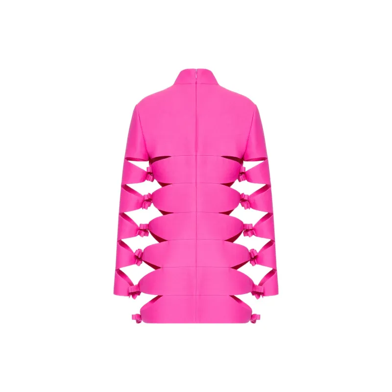 Valentino Long-Sleeved Dresses Women's Rose Red-1